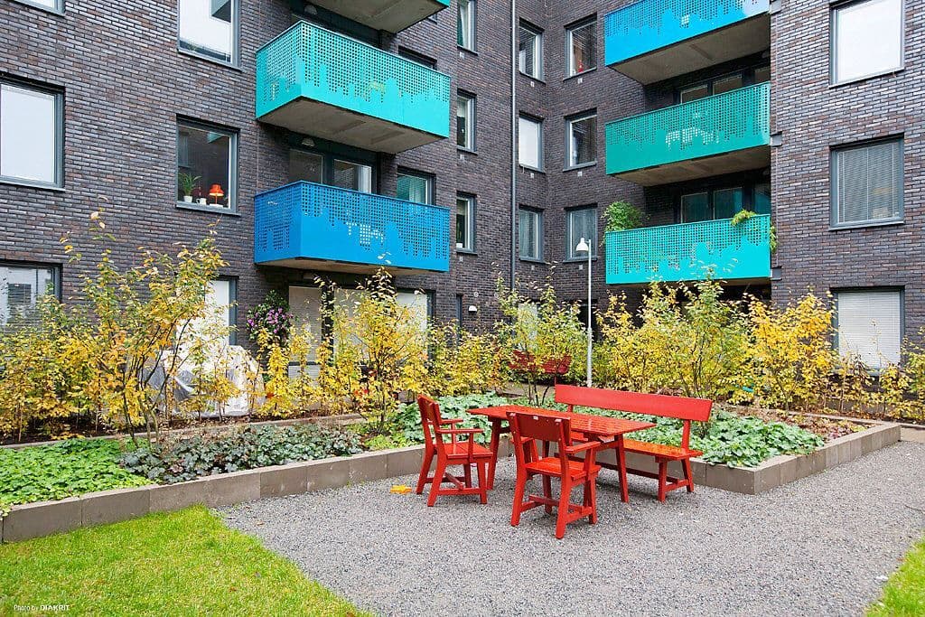 Del av föreningens innergård