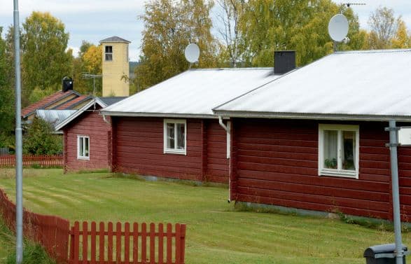 Parhusen i nordlig riktning