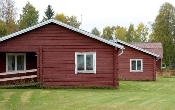 Grönområden intill husen