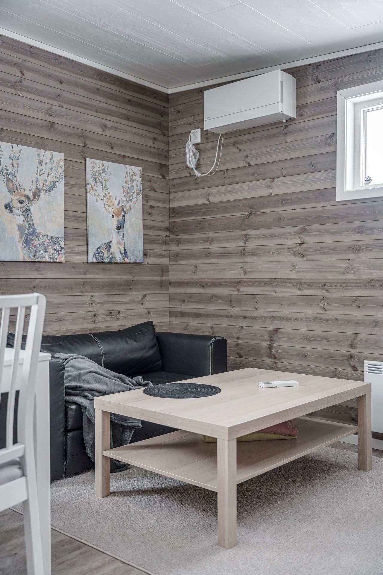 Vardagsrum med bäddsoffa