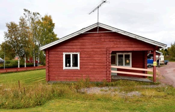 Entrén till ett av parhusen