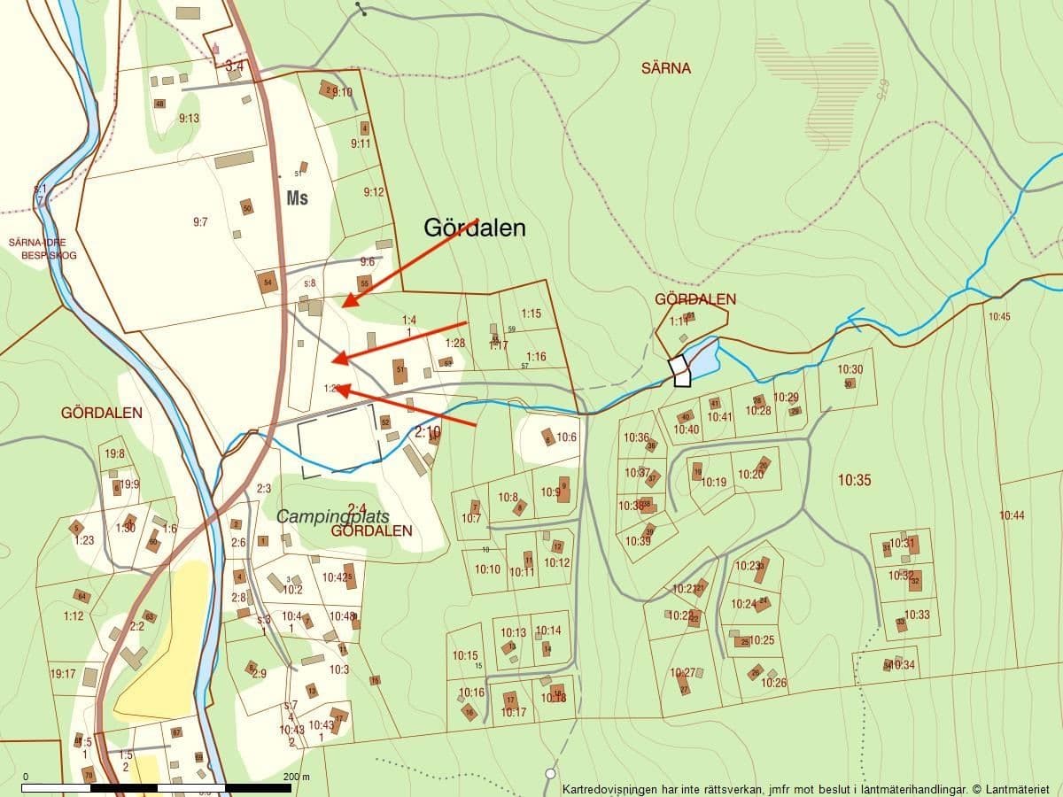Fastighetskarta Gördalen