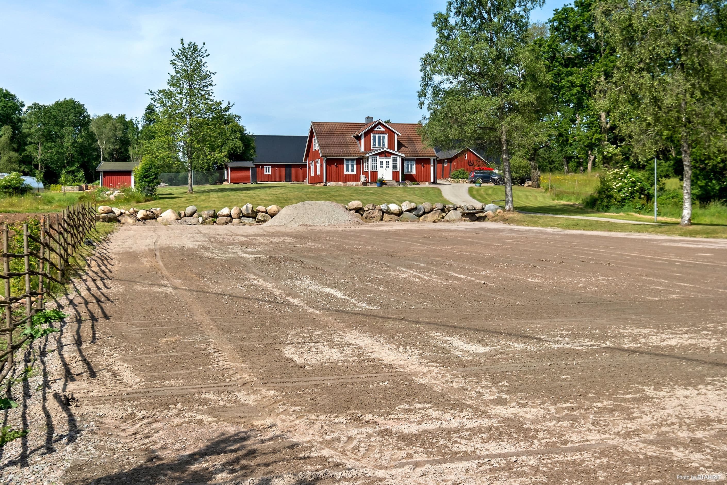 Paddock som idag används som parkering