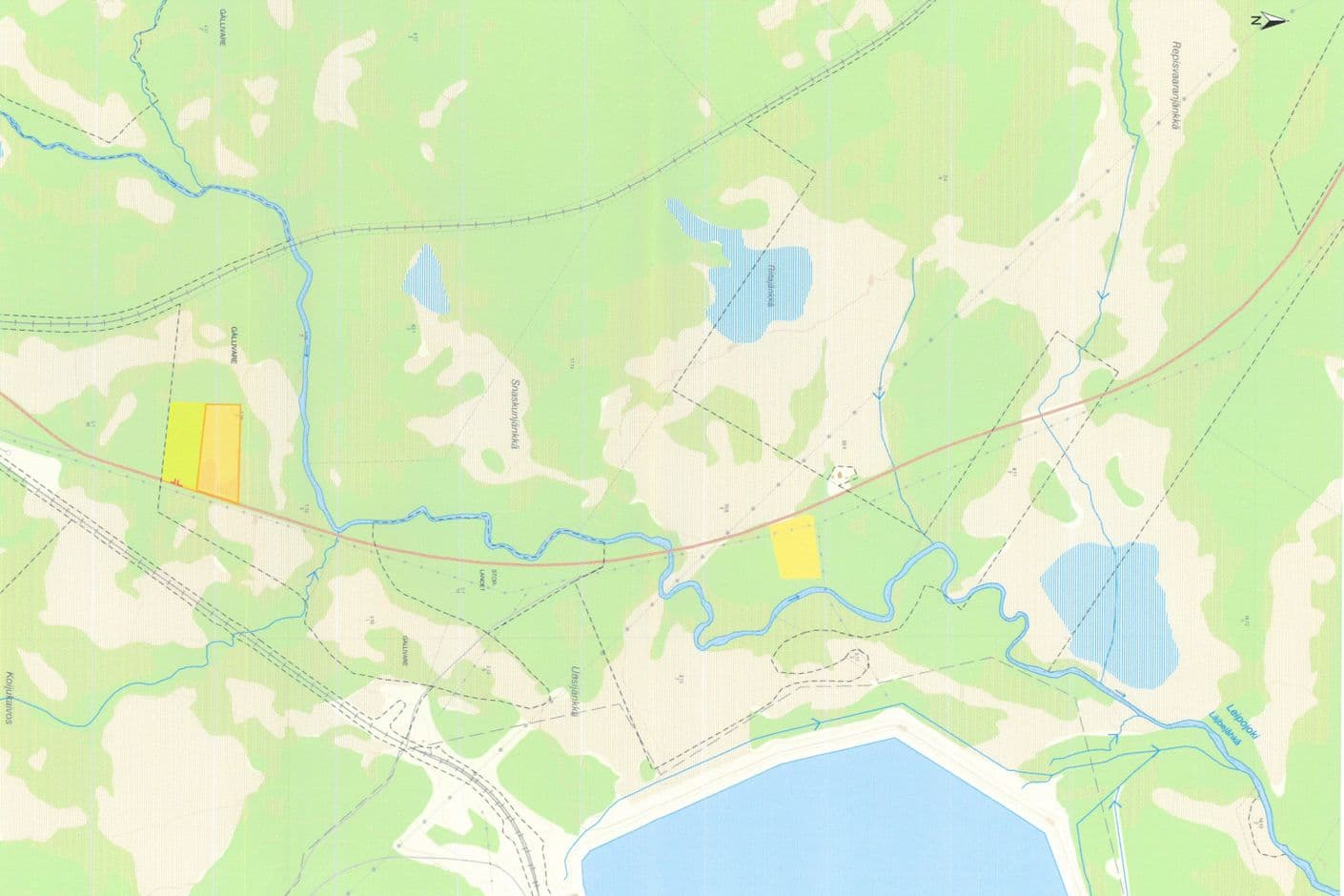 Blivande tomt vid Riitajänkkä