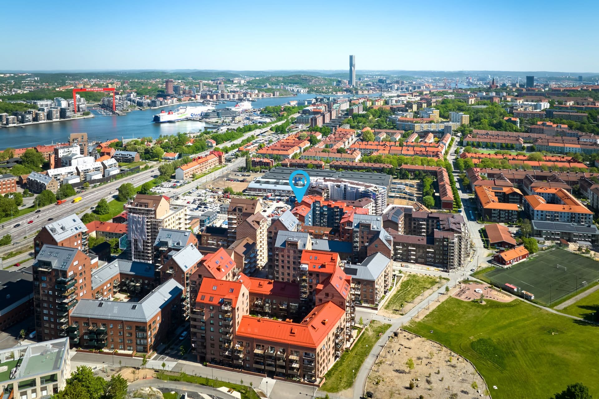 Översikt mot Majorna och Stigberget