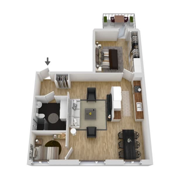 Planlösning 3D.
