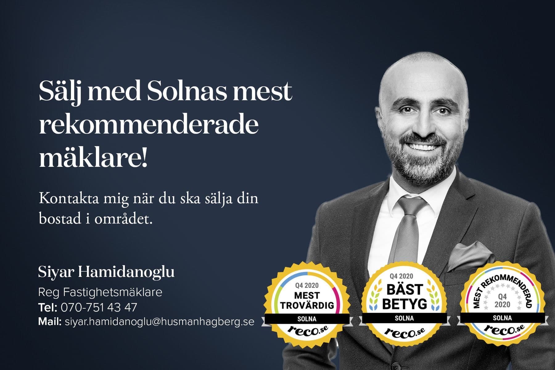 Solnas Mest Rekommenderade Mäklare