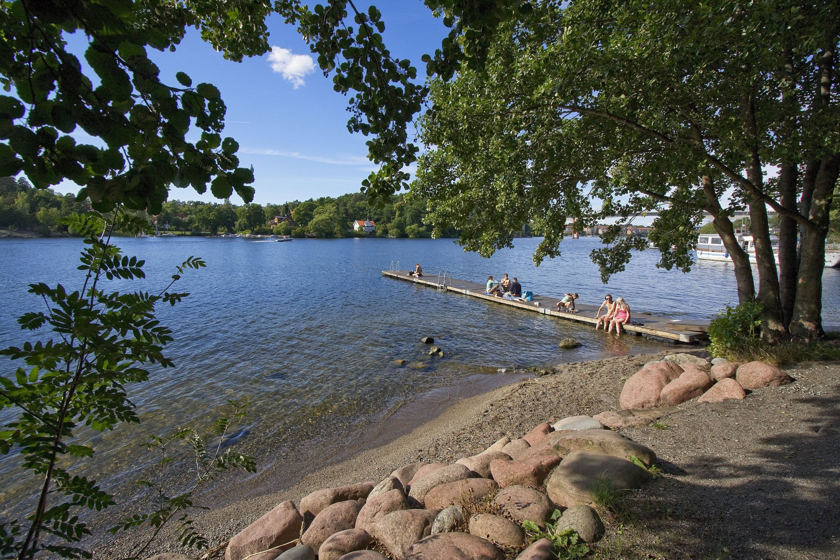 Badbryggan vid stora badplatsen