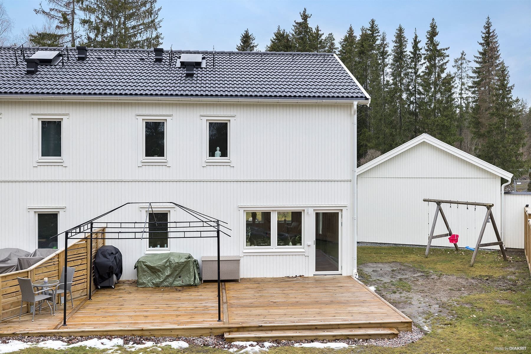 Altan på baksidan av huset