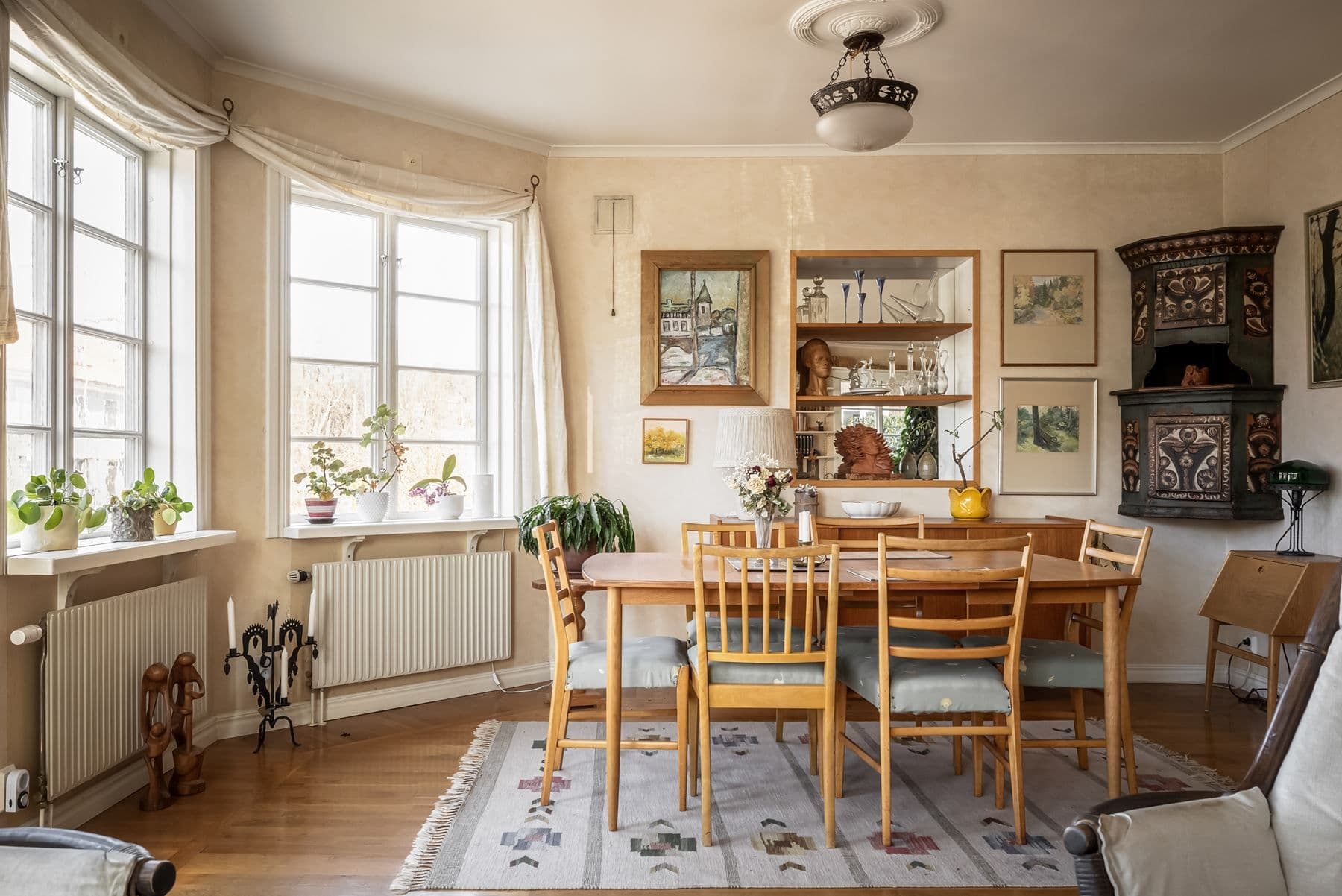 Plats för stort matbord för stora middagar