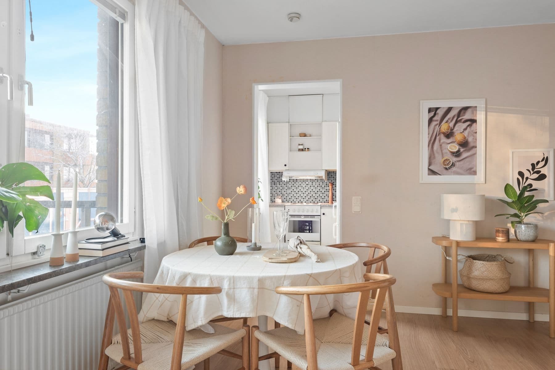 Plats för matbord finns