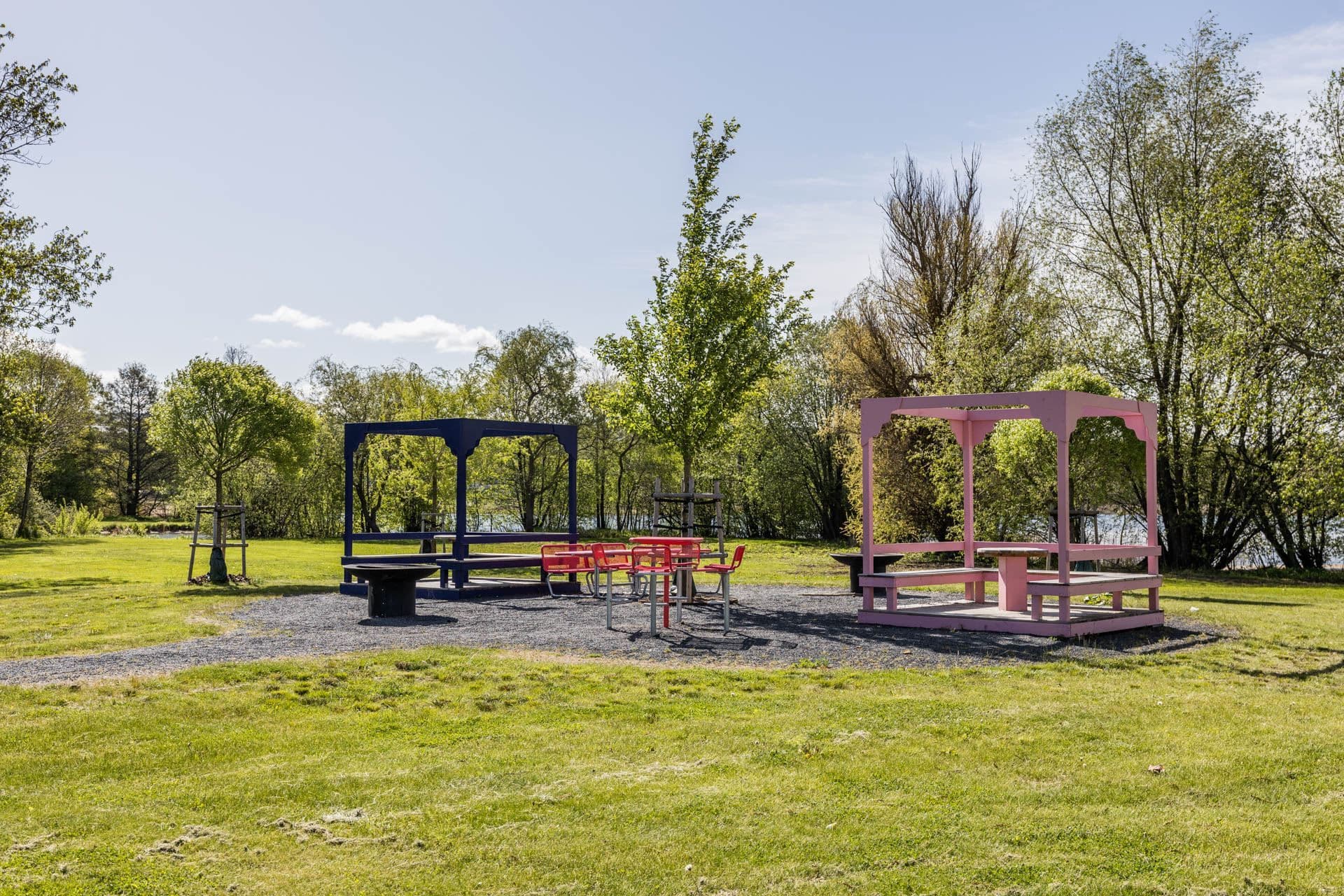Rocksjön/Knektaparken på nära avstånd