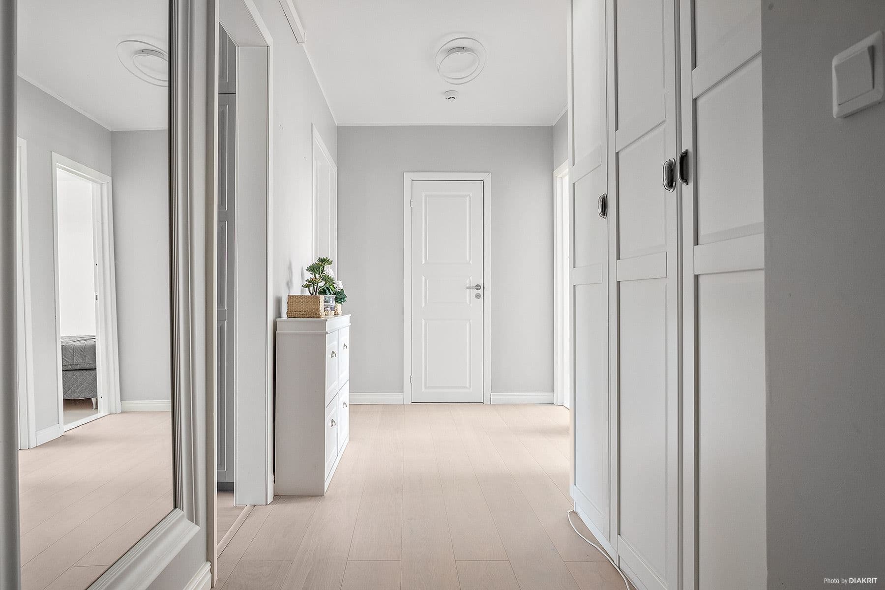 Hall med klädkammare och garderober