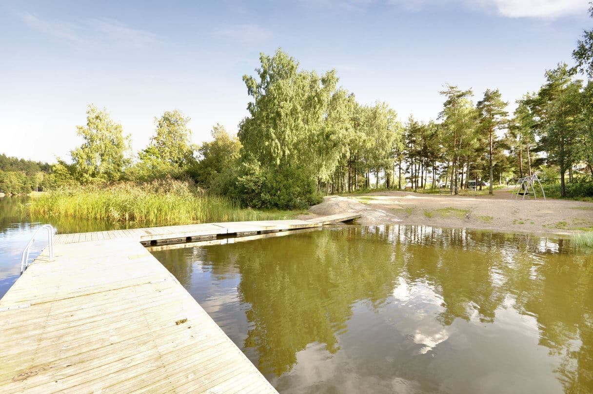 Badplats vid Öringesjön
