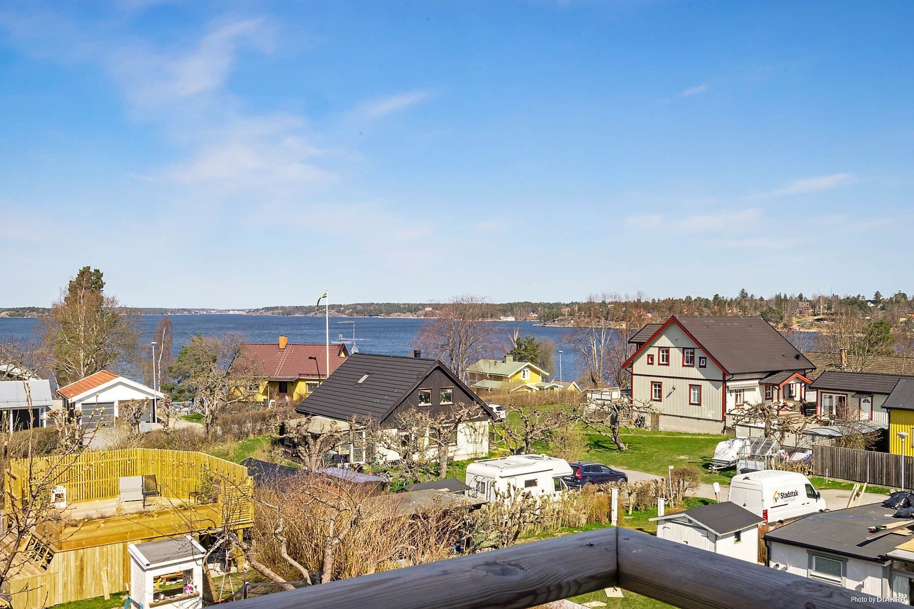 Fin sjöutsikt från balkongen