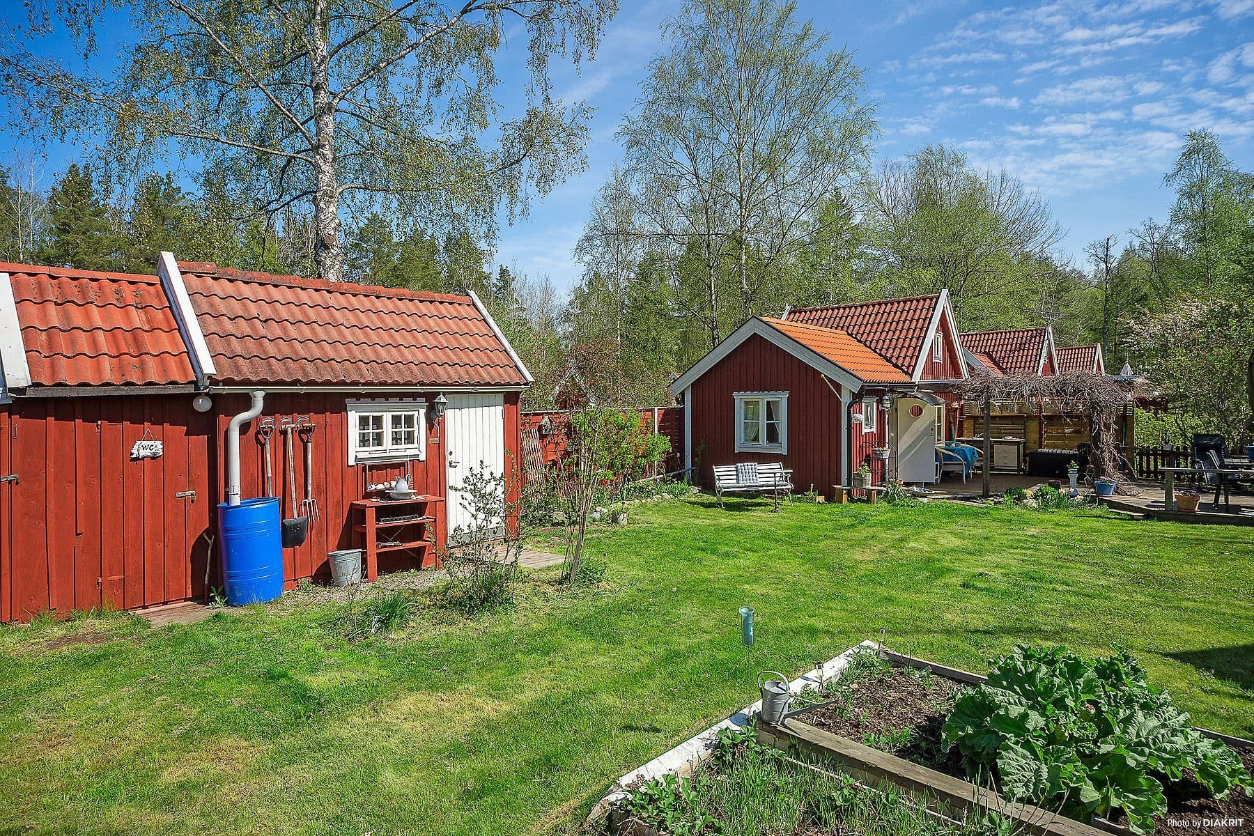 Gäststuga och huvudbyggnad