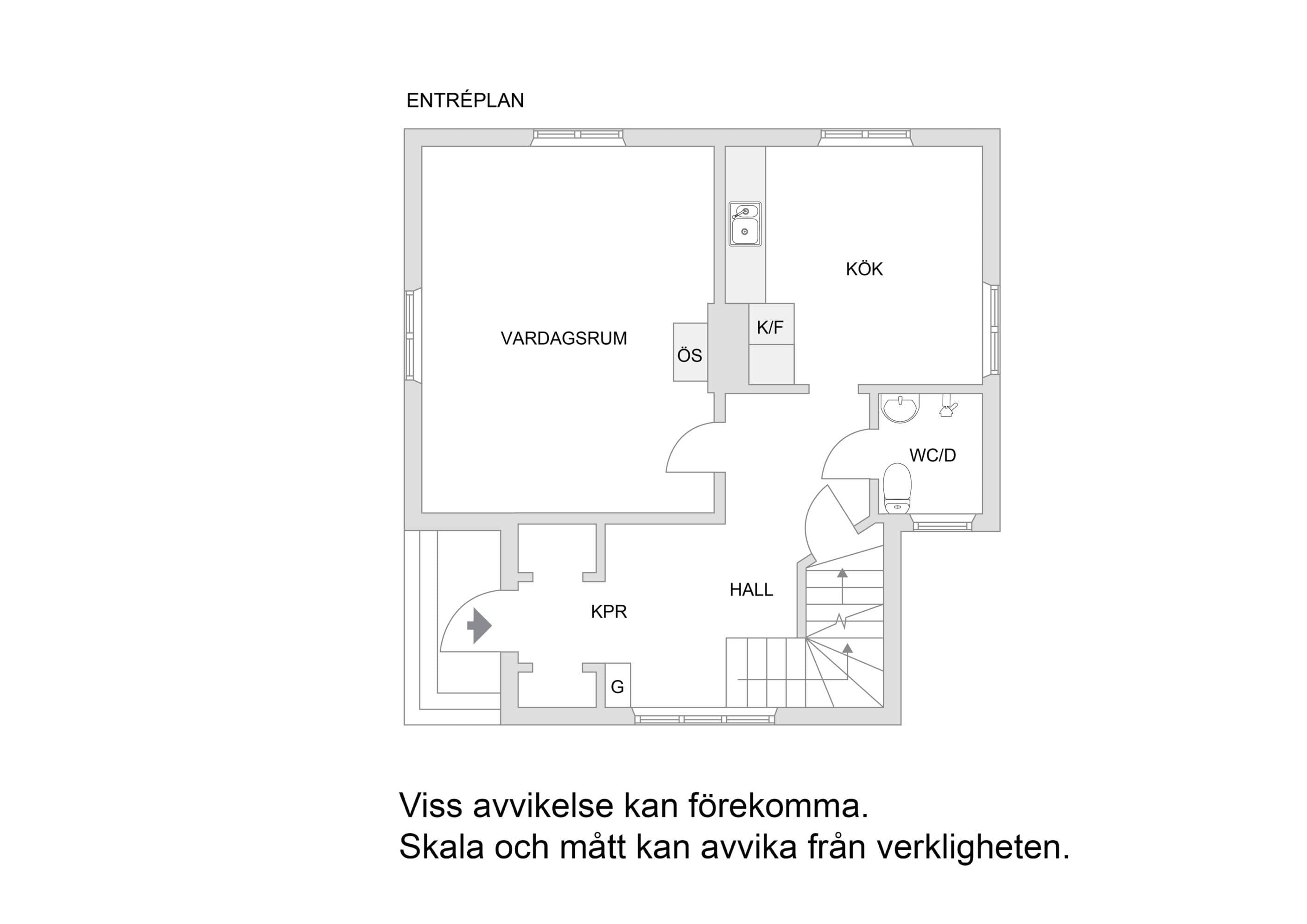 Entréplan huvudbyggnad