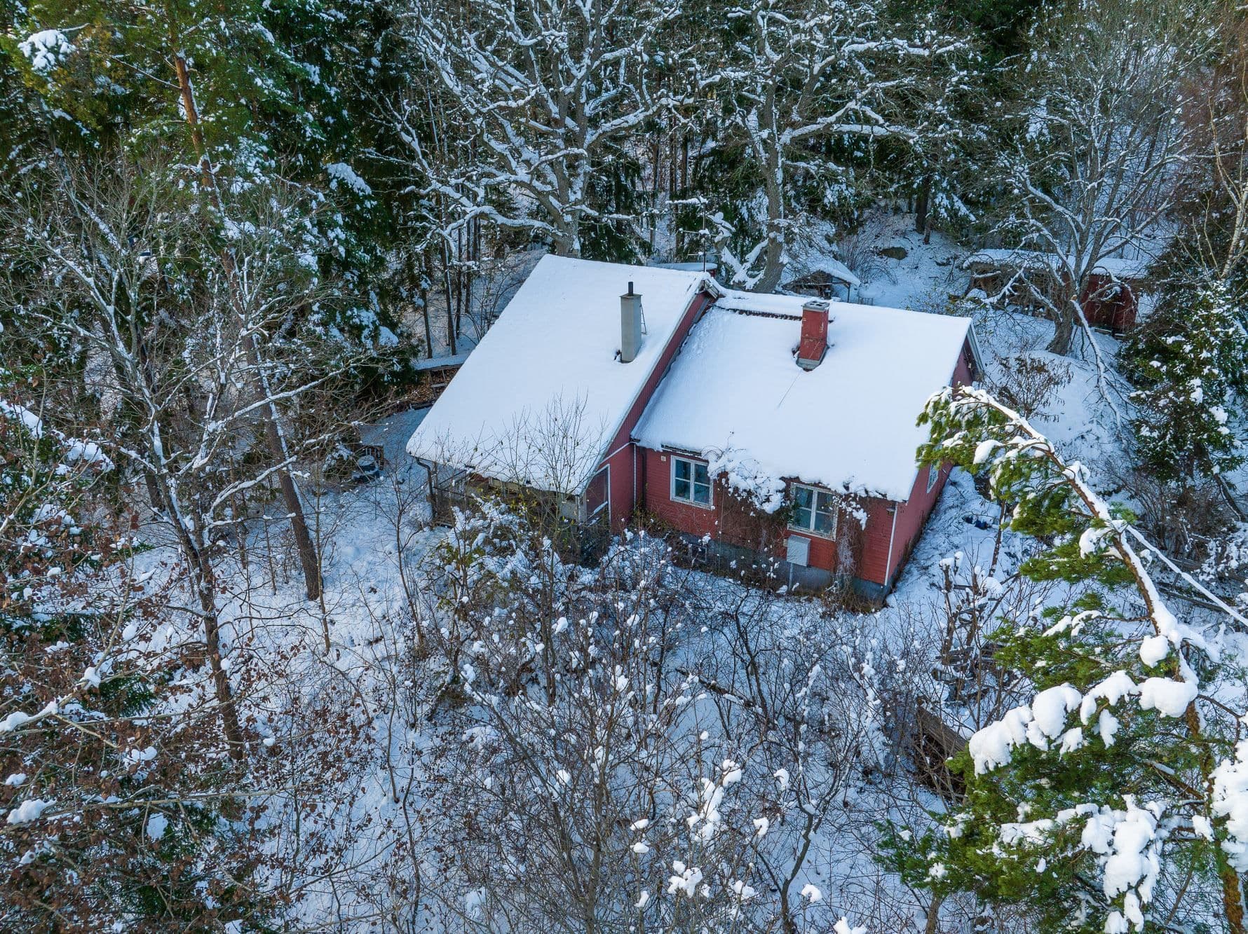 Huset sett från ovan