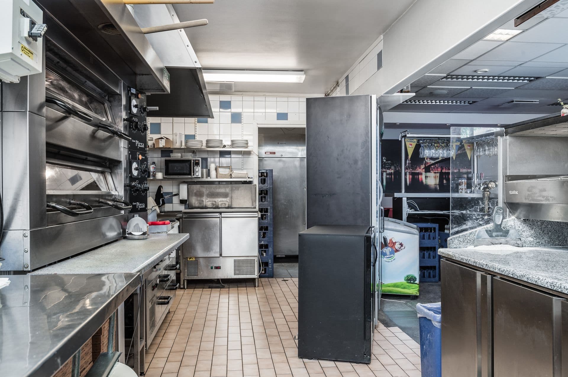 Restaurangens pizzaugn