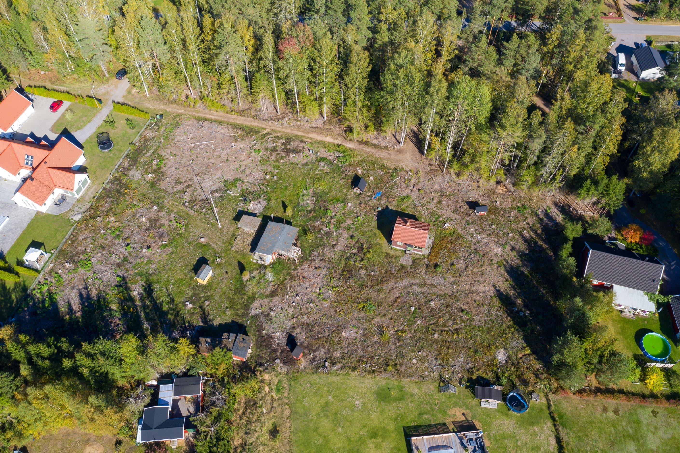 Tomterna sett uppifrån