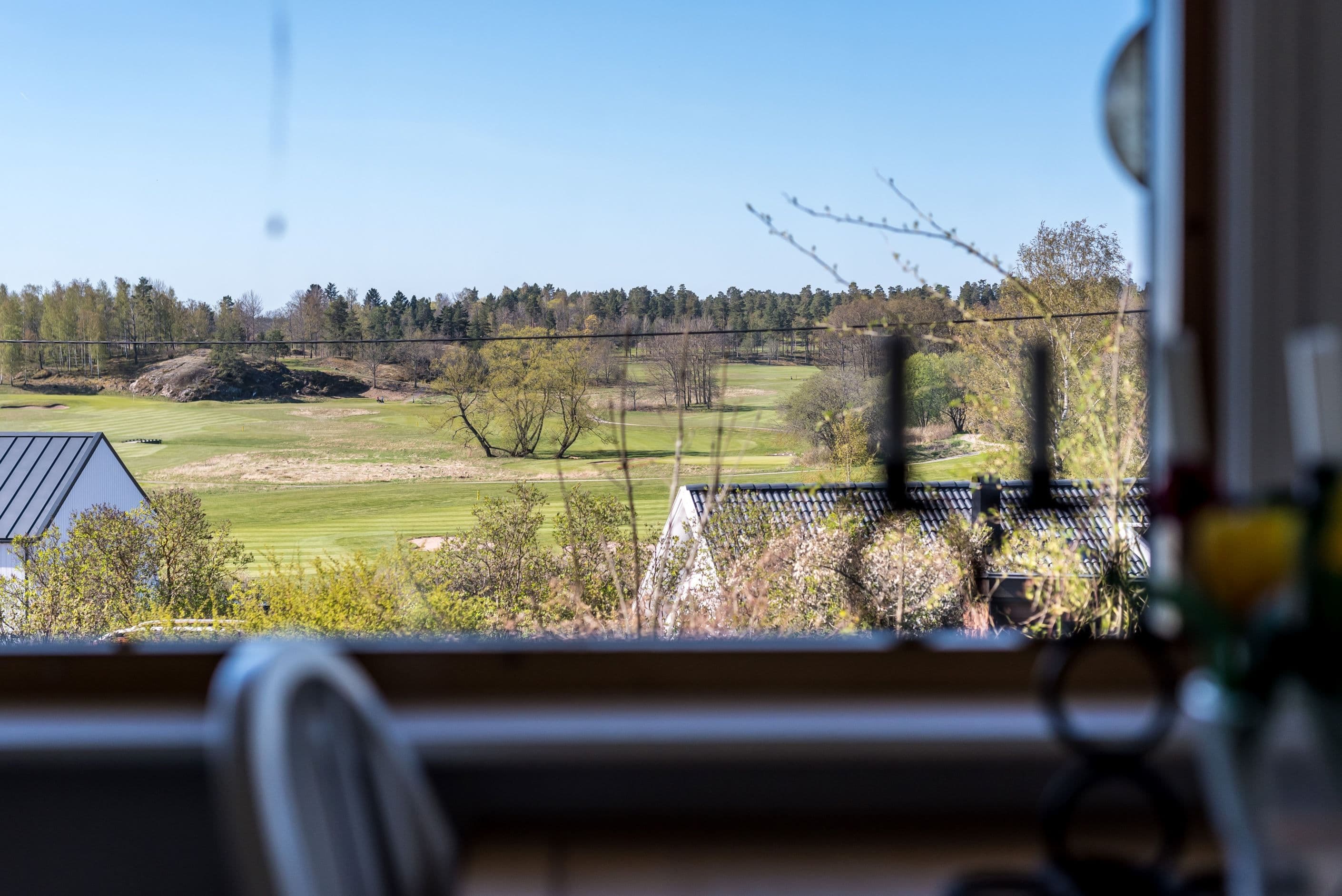 Utsikt mot golfbanan