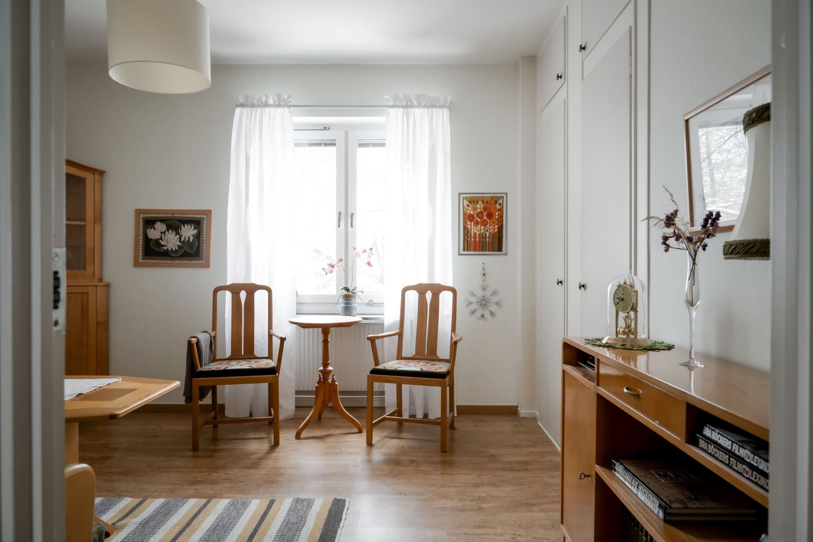 Bostadens andra sovrum inrymmer dubbelsäng