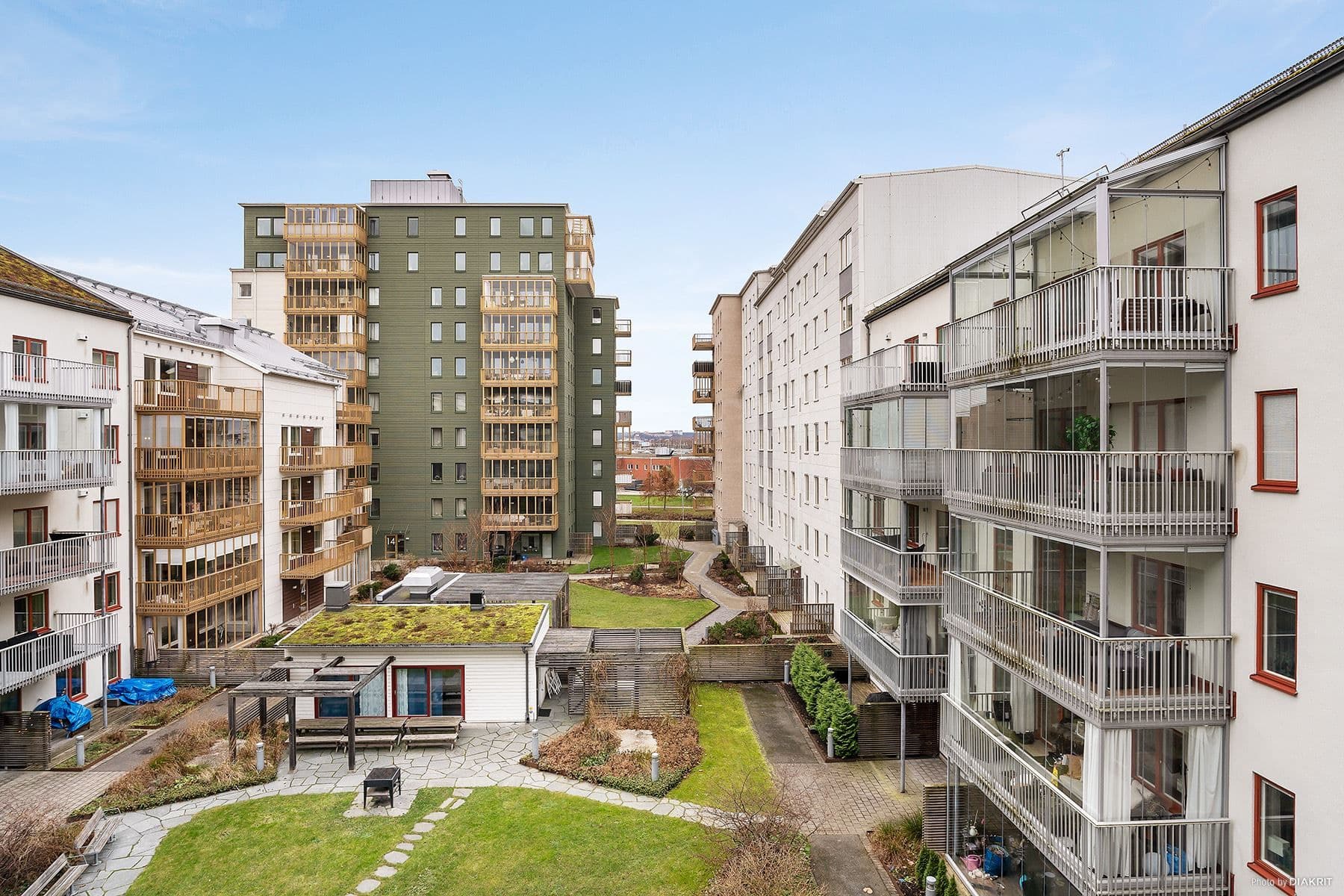 Utsikt från den stora balkongen