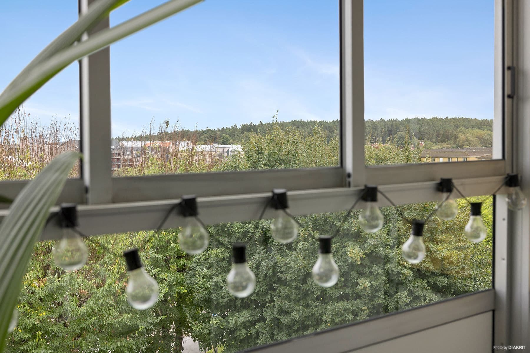 Inglasningen kan enkelt öppnas upp