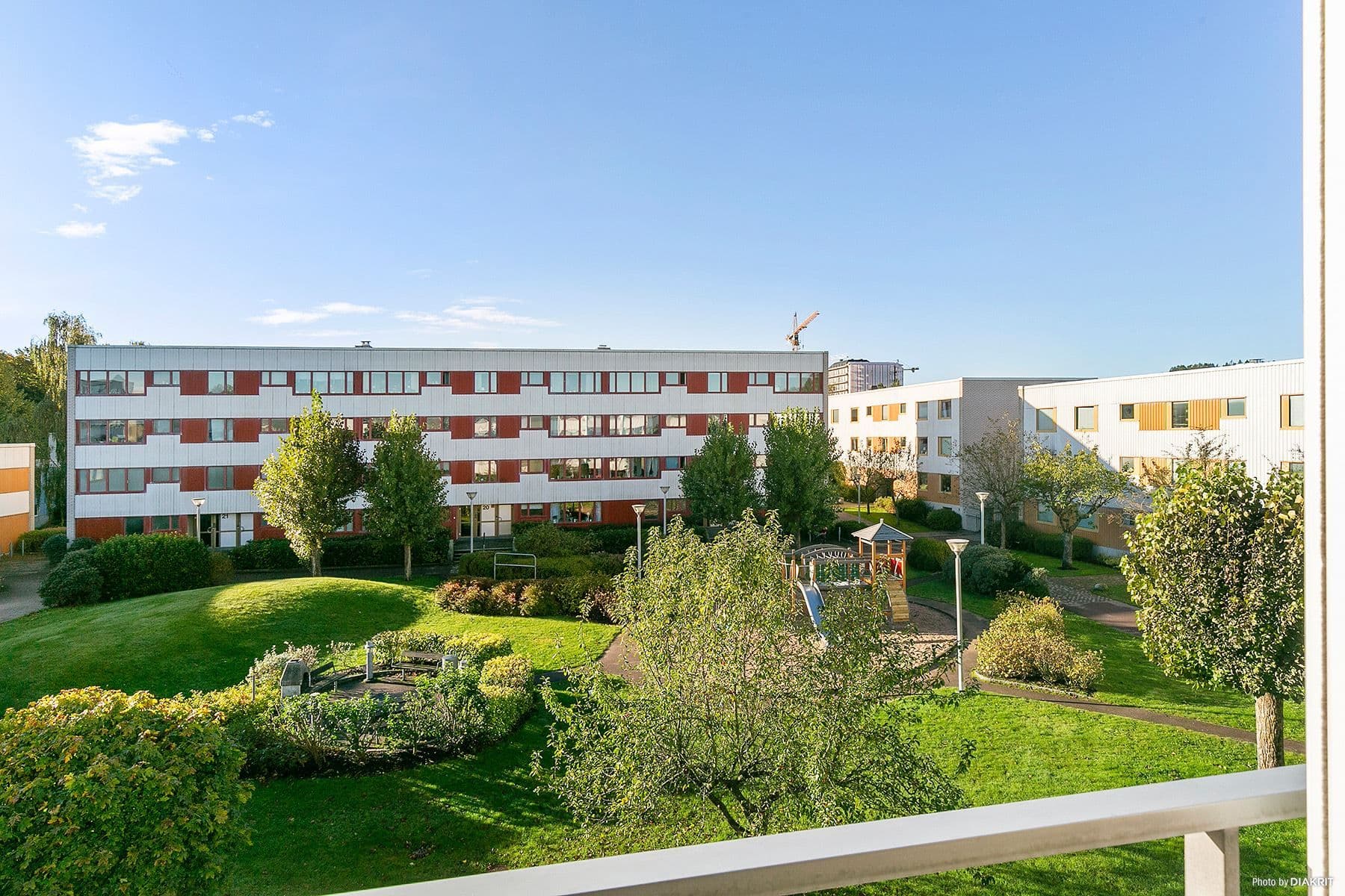 Härlig utsikt från balkongen