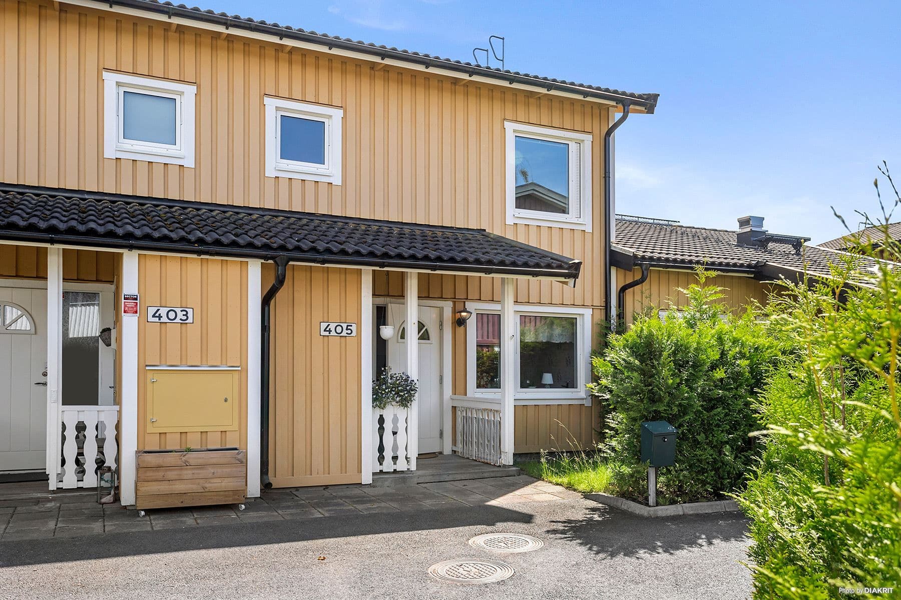 Här bor du i ett lugnt och grönskande område!