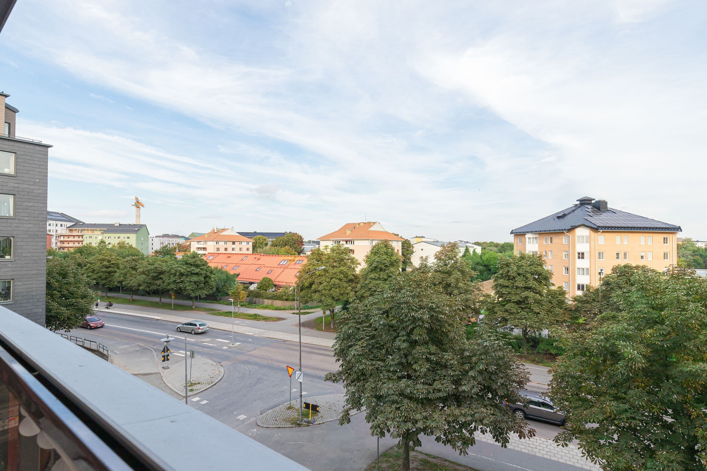 Utsikt från balkongen vid köket