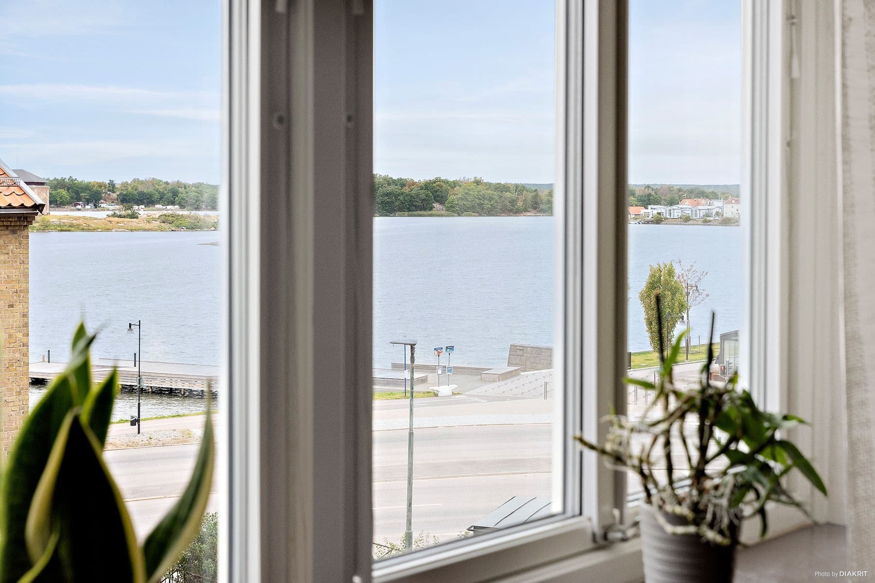 Havsutsikt från vardagsrum
