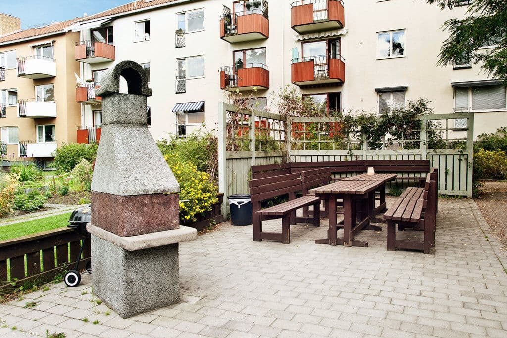 Innnergård med grillplats Brf Lkpghus 10