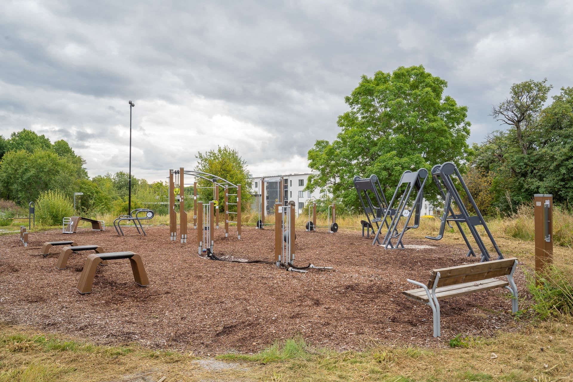 Utomhusgym i Barkarbystaden