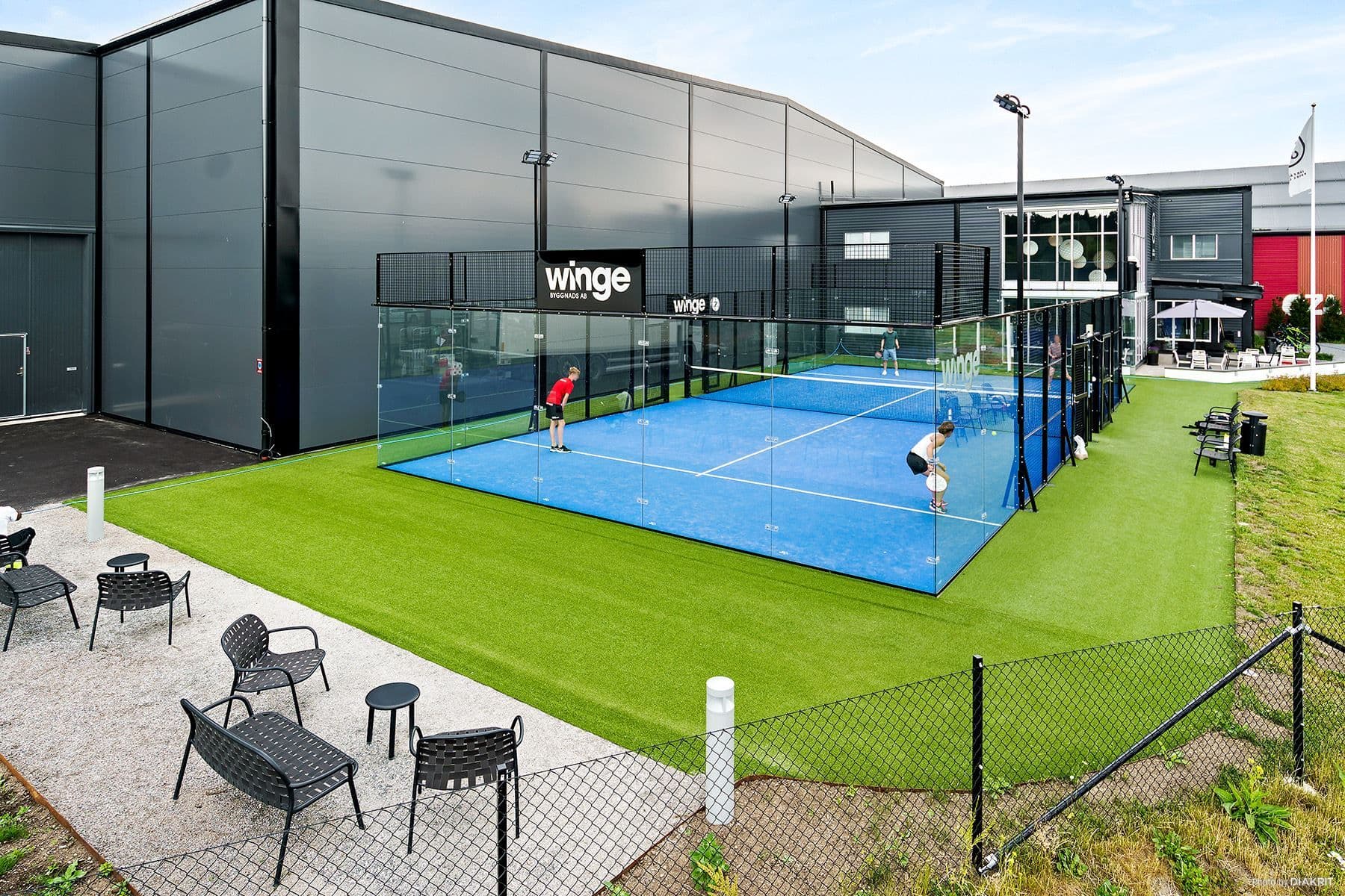 Padelbanor utomhus vid Järfälla Padel