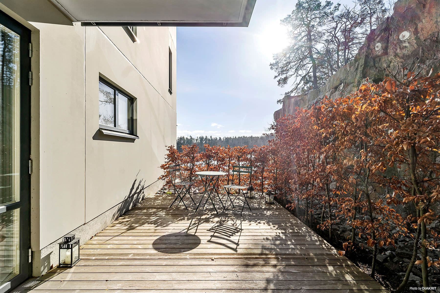 Föreningslokal med bastu och uteplats