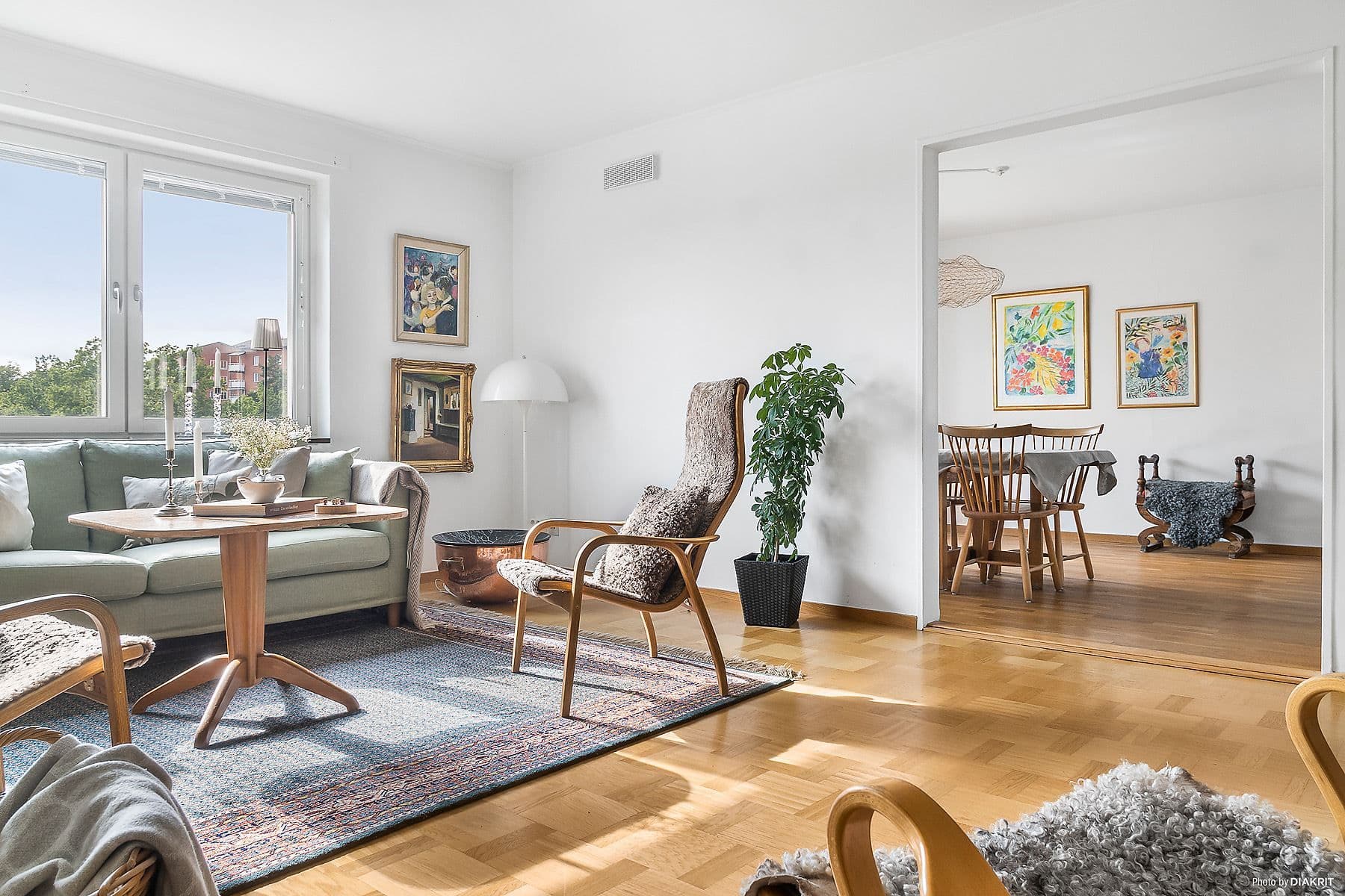 Fina sociala ytor i öppen planlösning