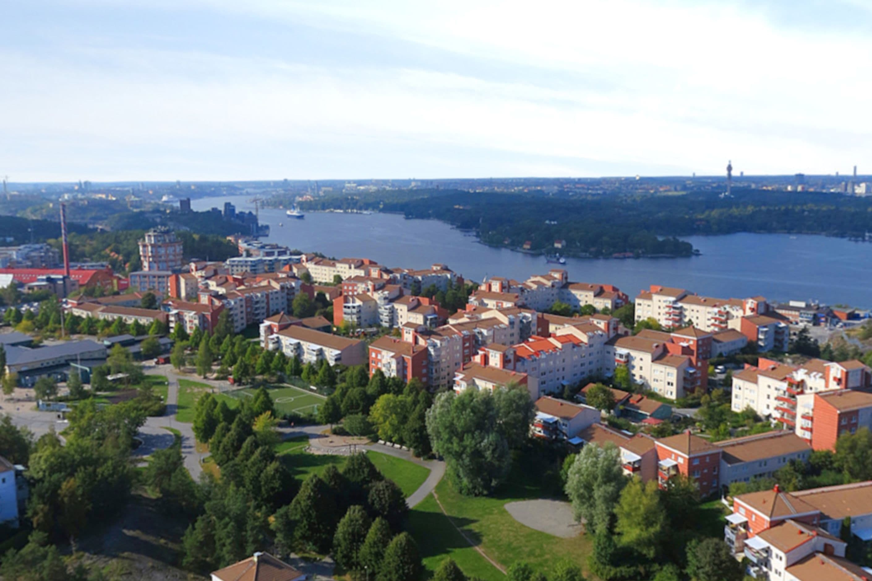 Flygfoto över Jarlaberg