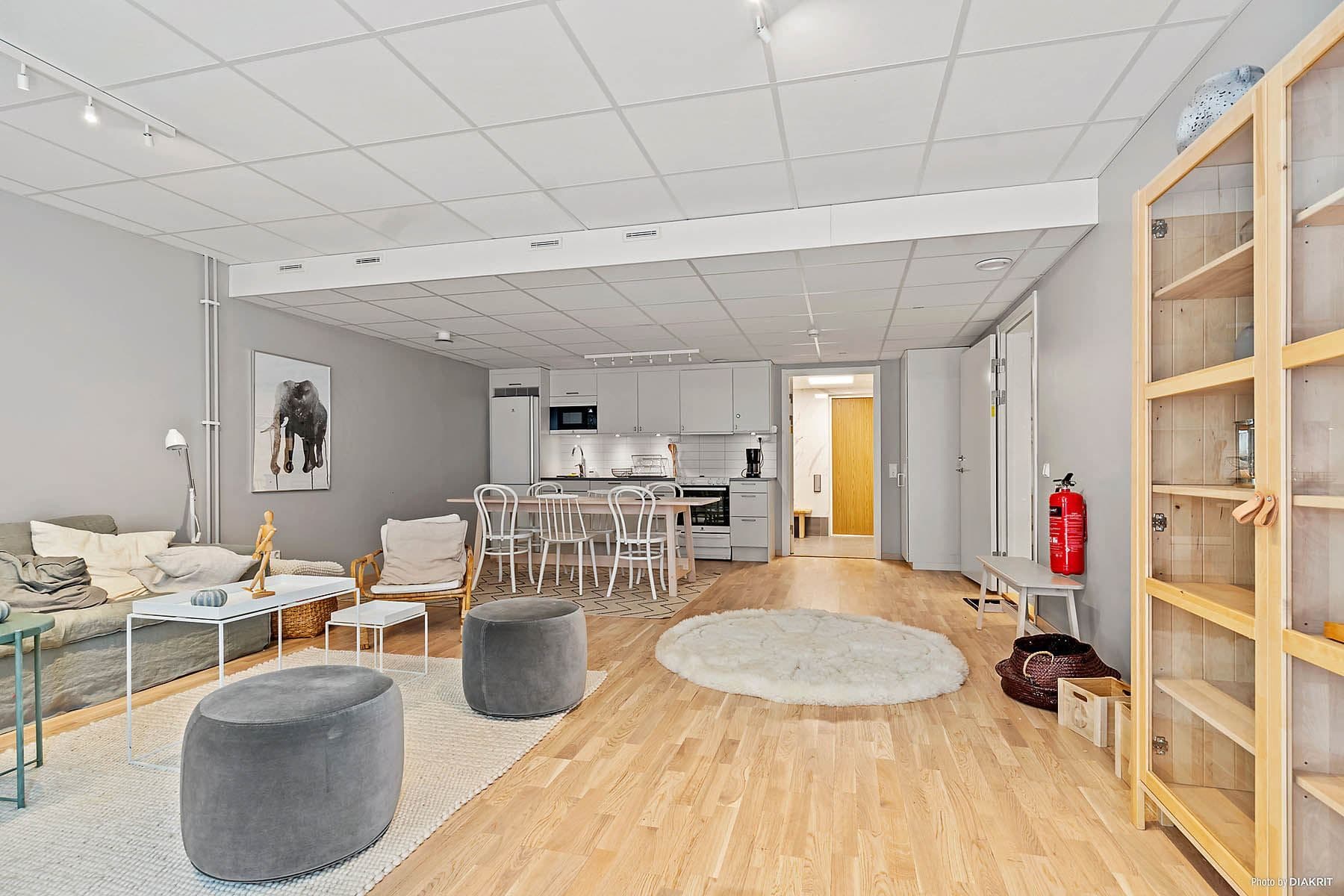 Föreningslokal med bastu och uteplats