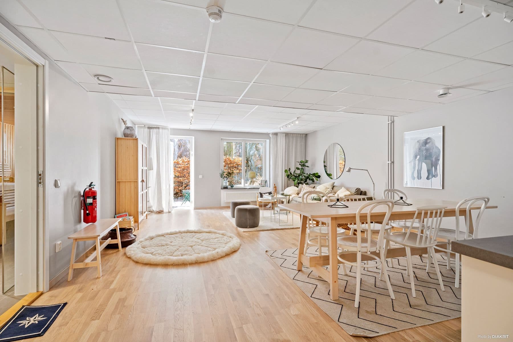 Föreningslokal med bastu och uteplats