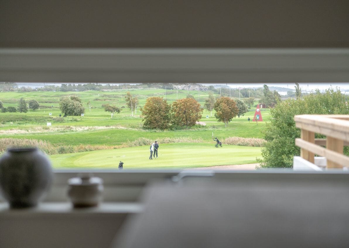 Utsikt mot golfbanan