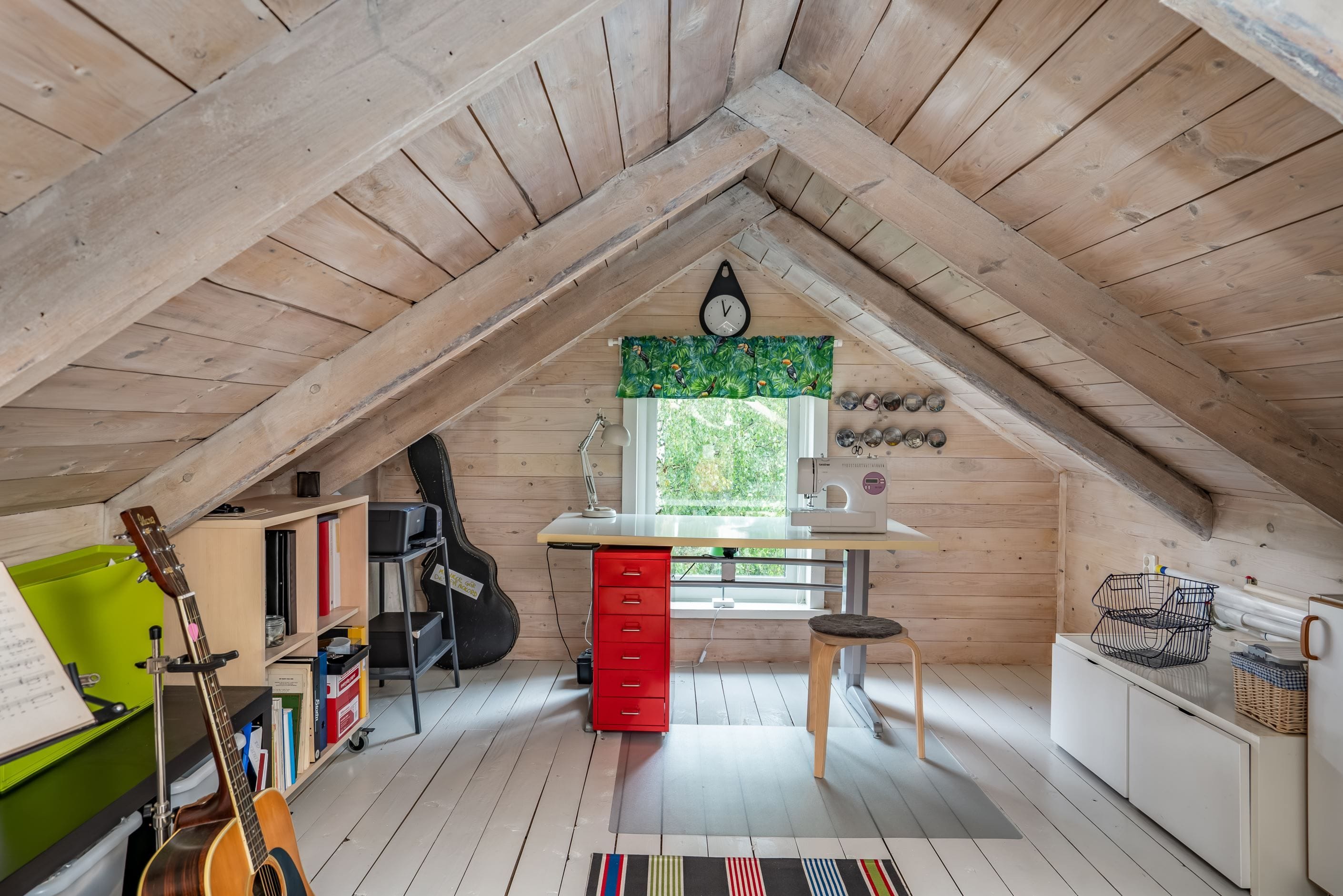 Del av loft som används som arbetsrum