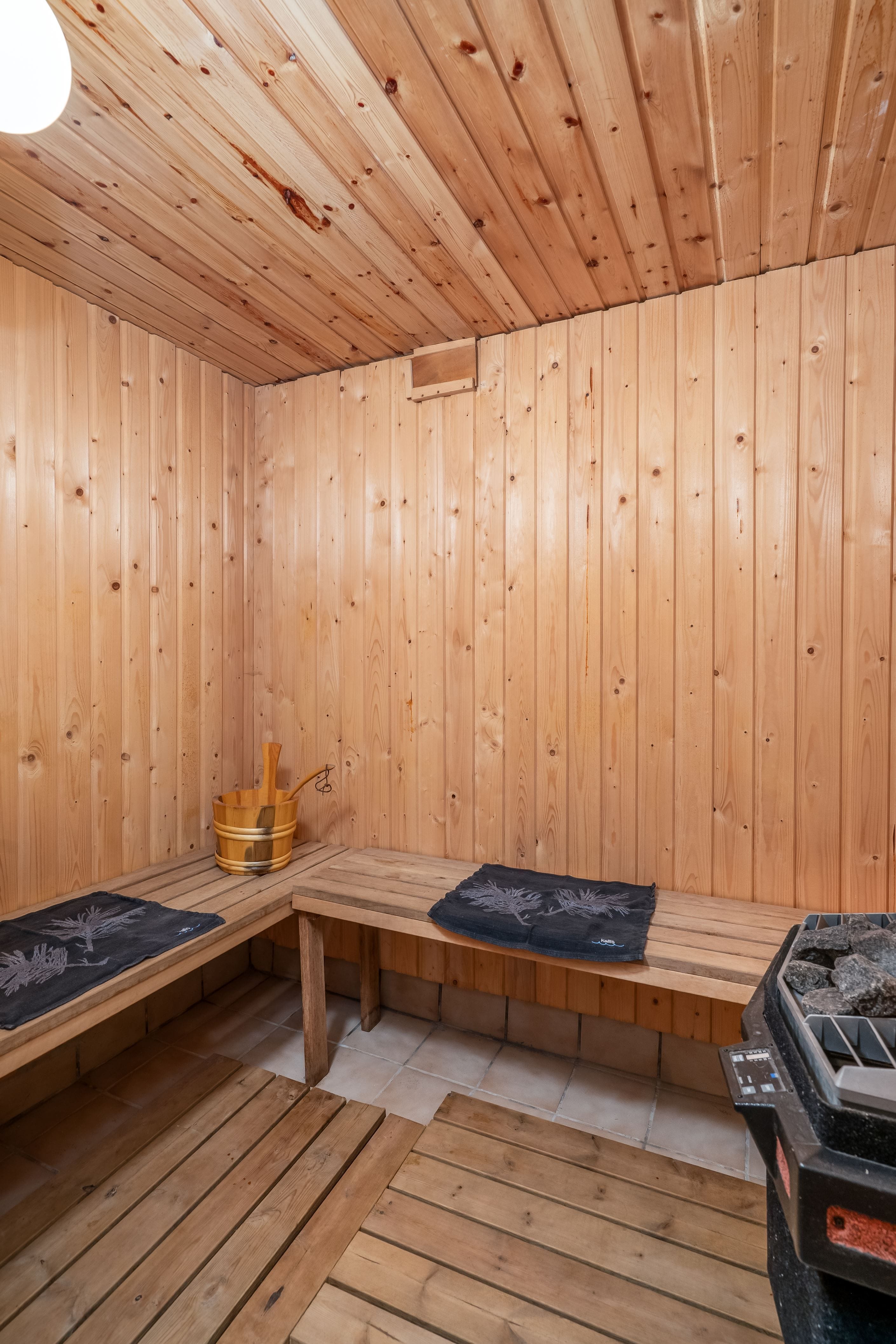 Bastu i anslutning till badrummet