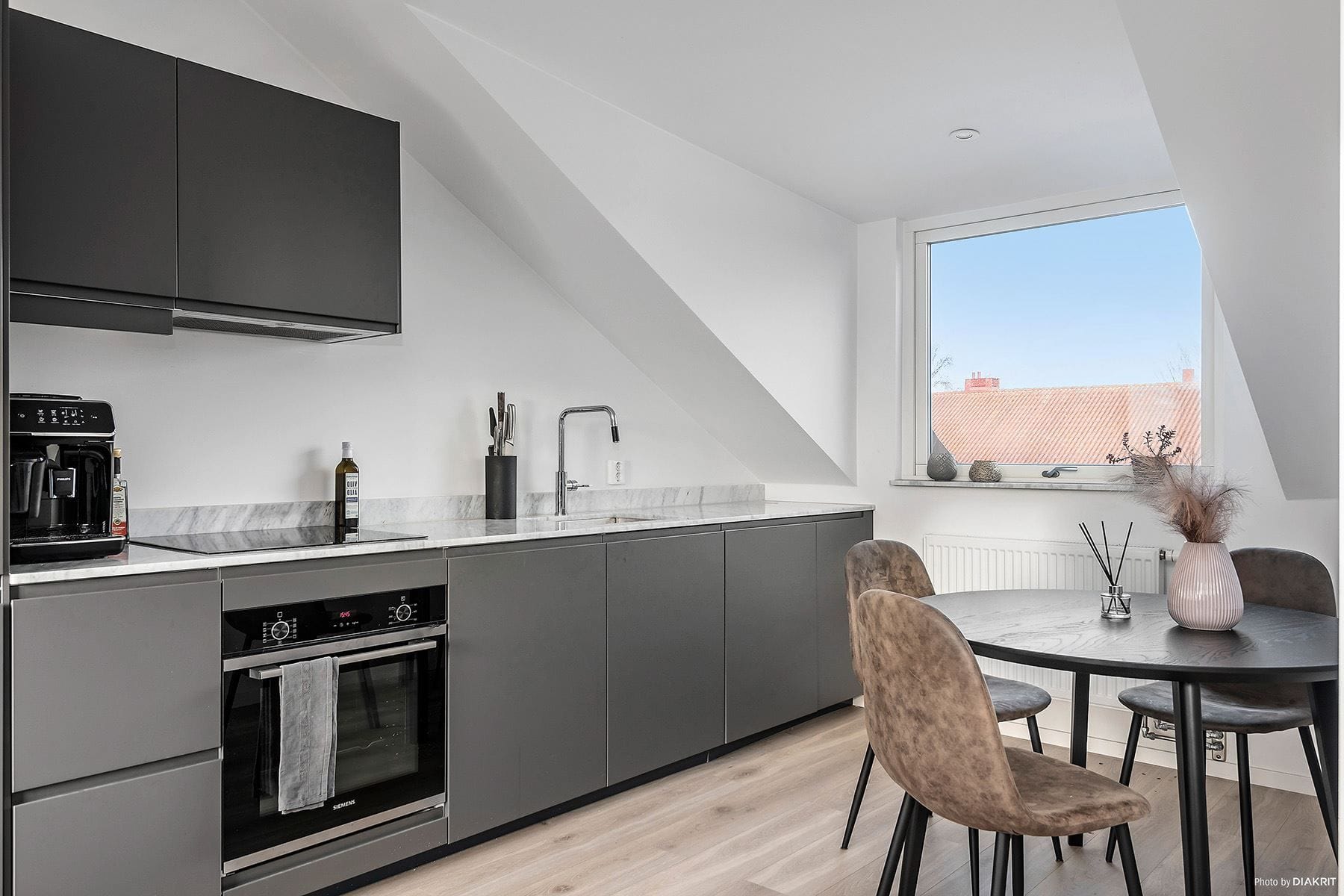 Fint kök med exklusiva materialval.