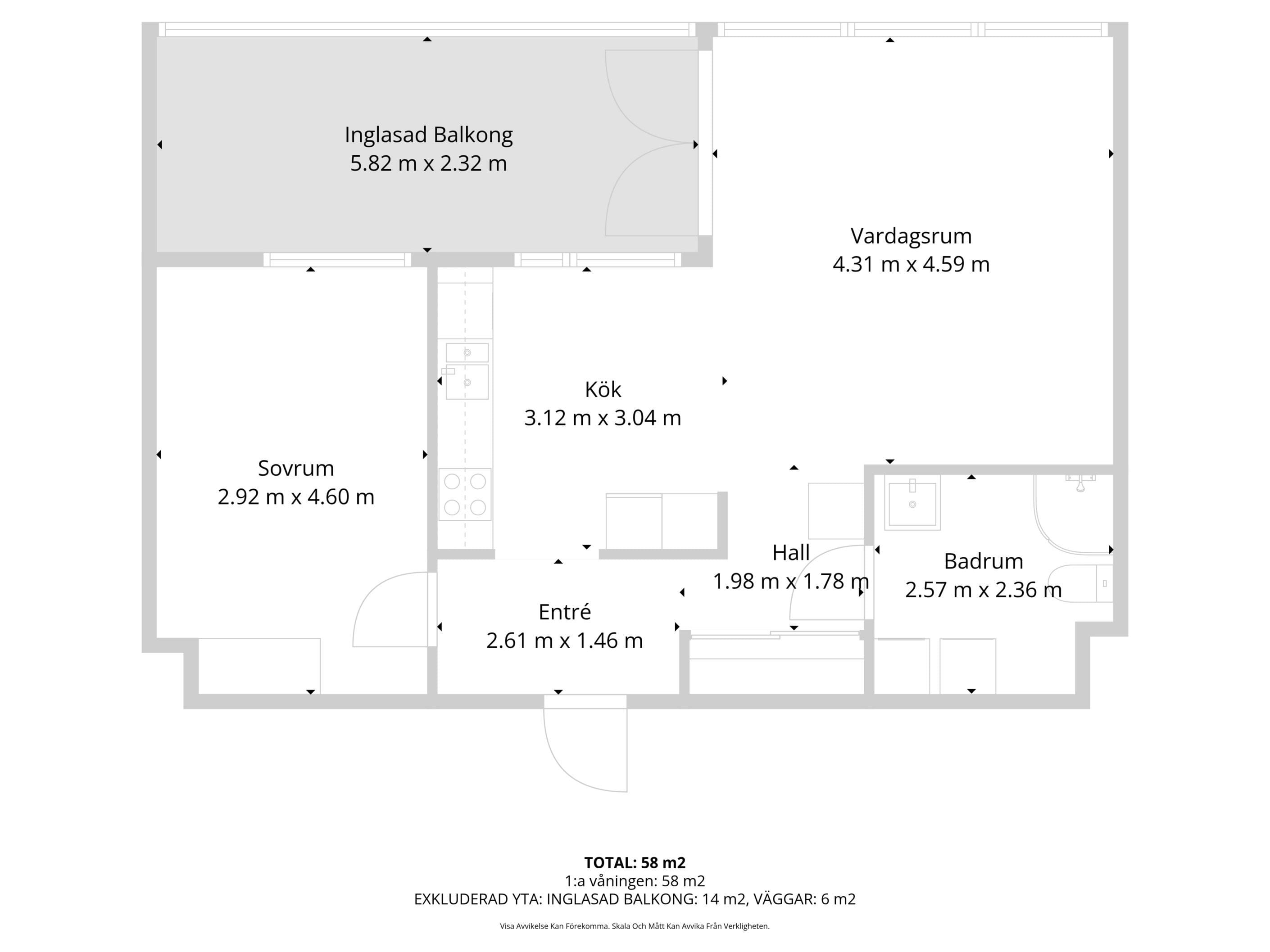 2D Floor Plan for 35b Västra Sundskogsvägen