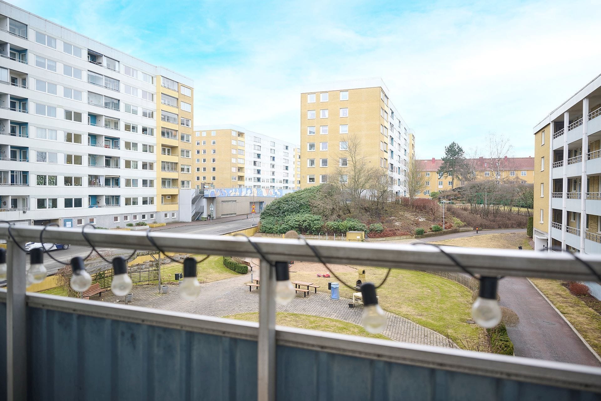 Balkong med bra läge