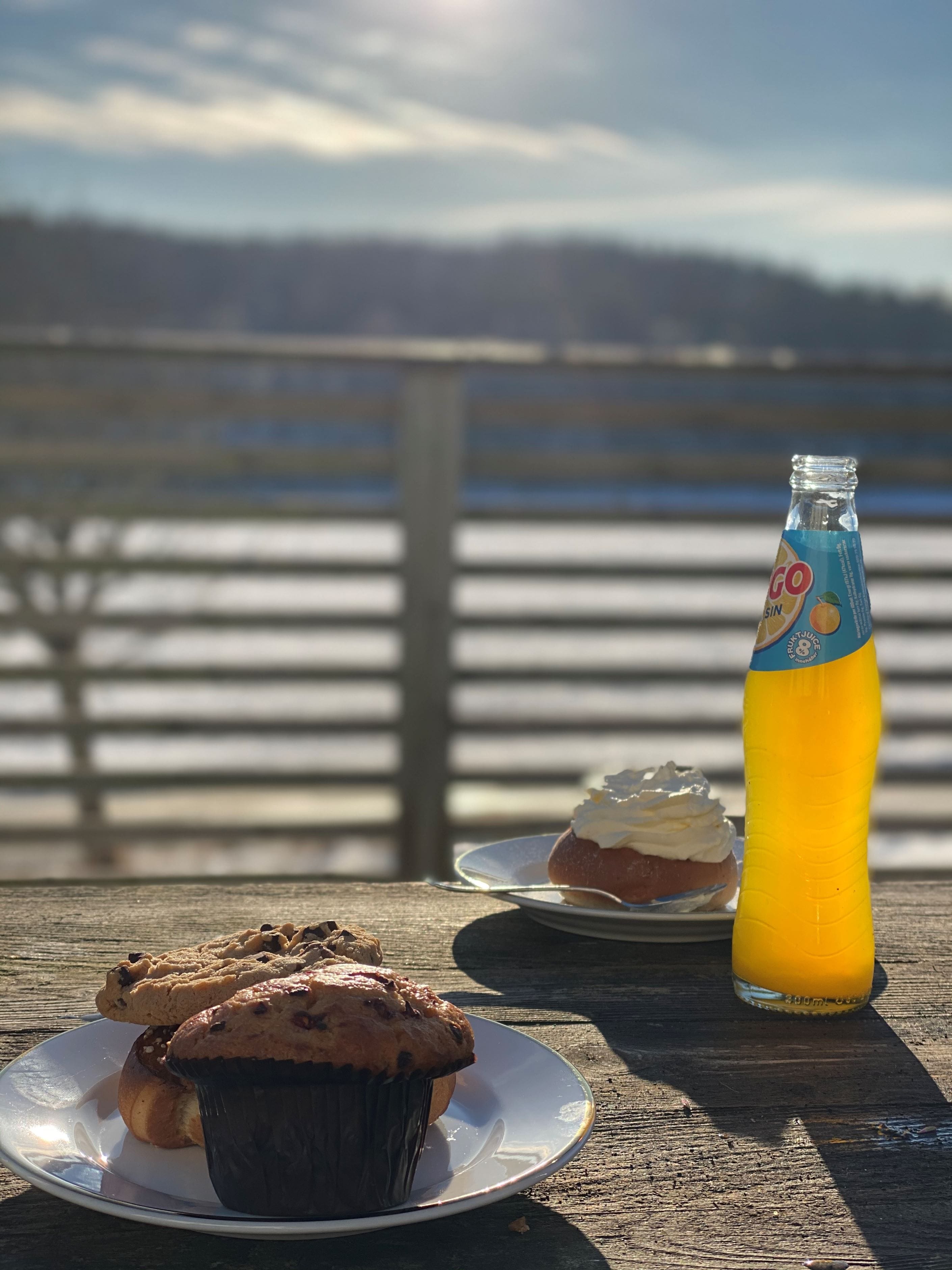 Fika på Trankärrsgården.