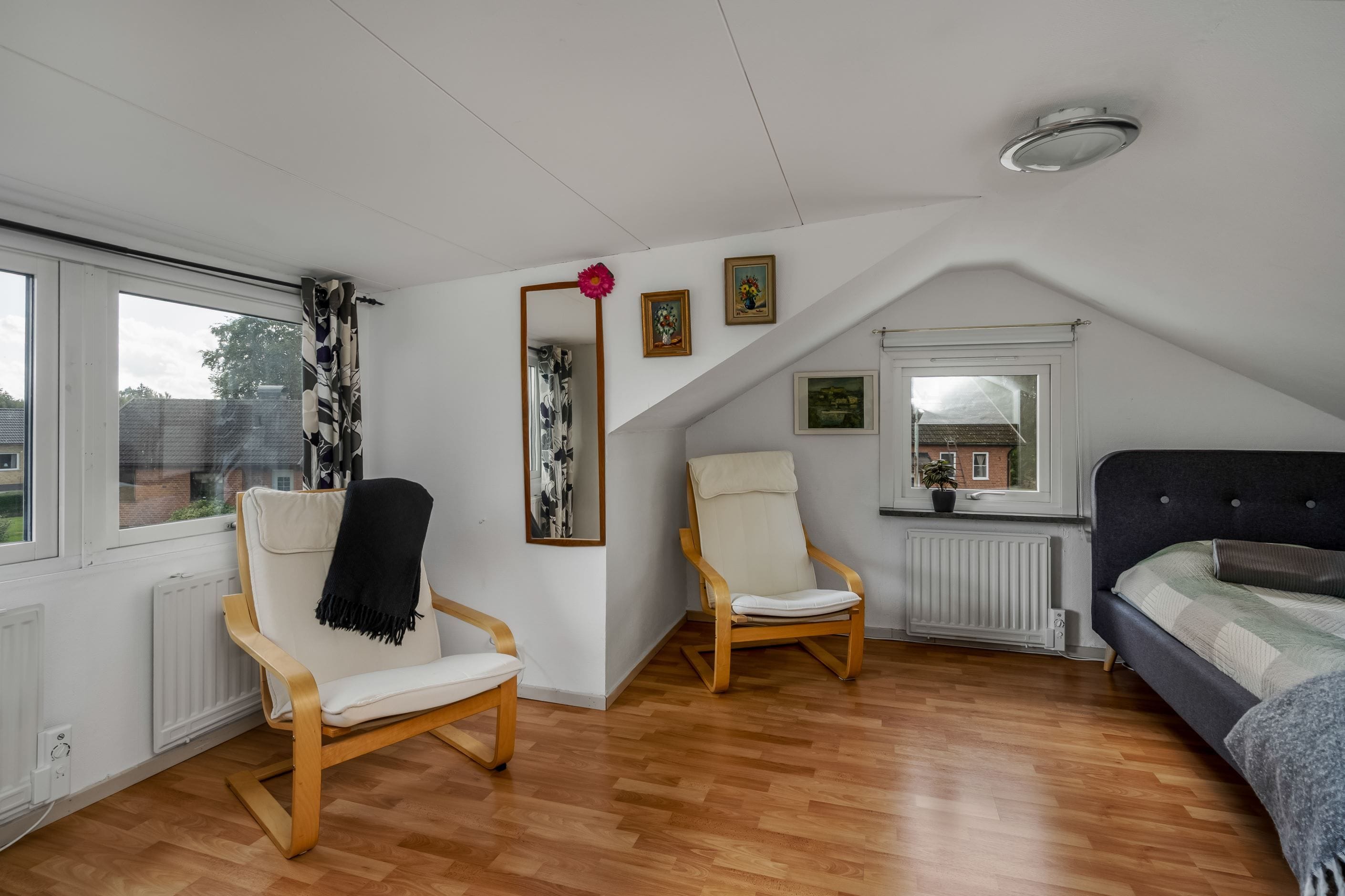 Sovrum på ovanvåningen