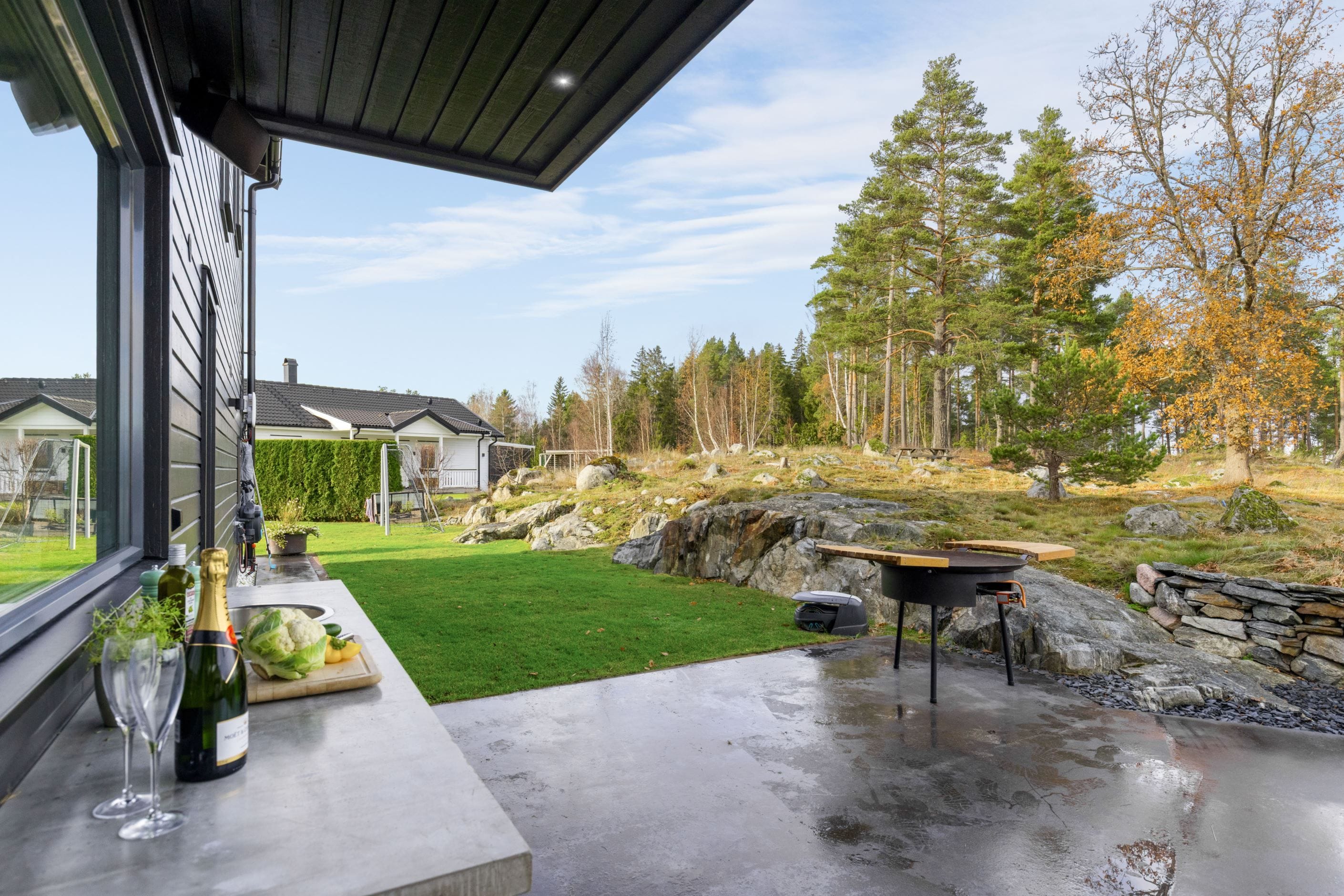 Baksida av huset
