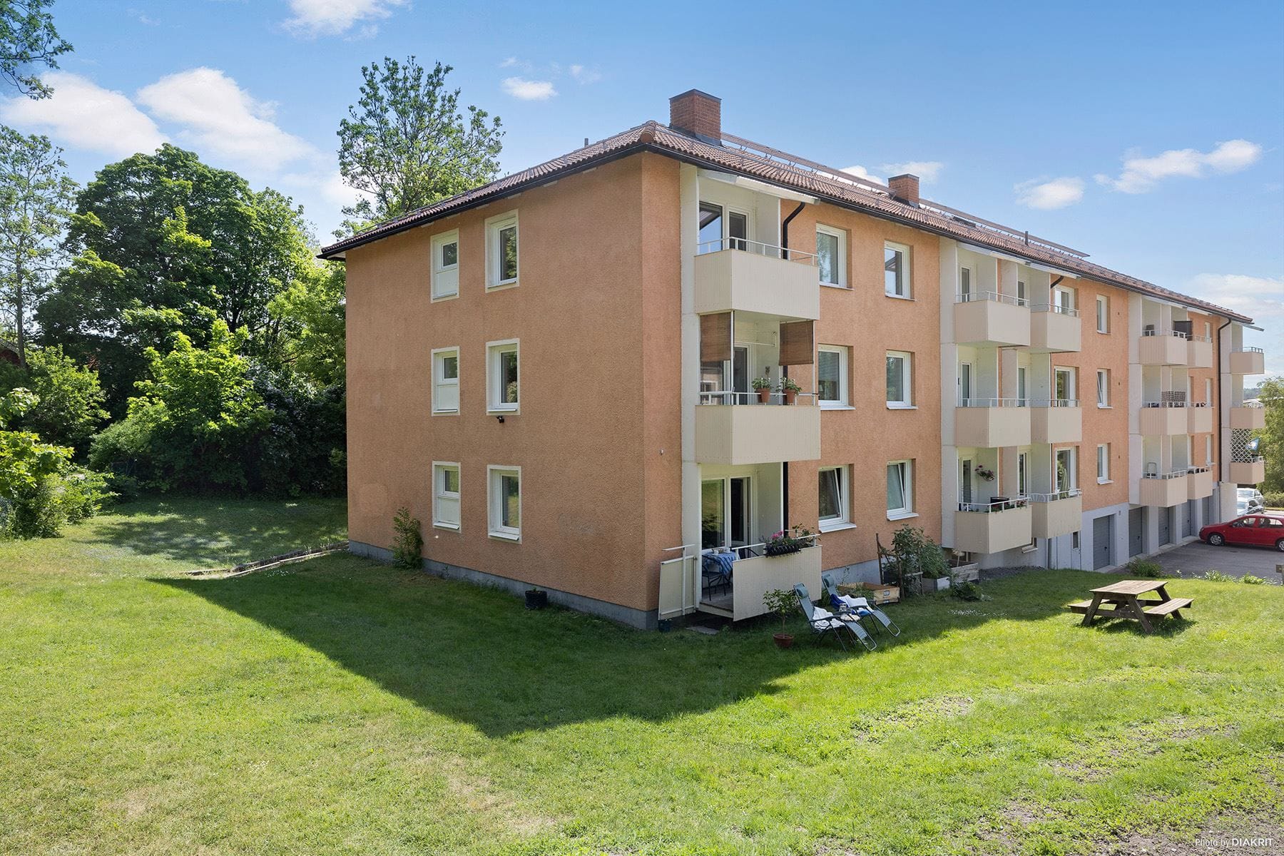Fasad mot innergård